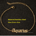 Shangjie OEM Joyas 2021 Bijoux en acier inoxydable en gros 2020 Zodiac Anklet pour hommes femmes